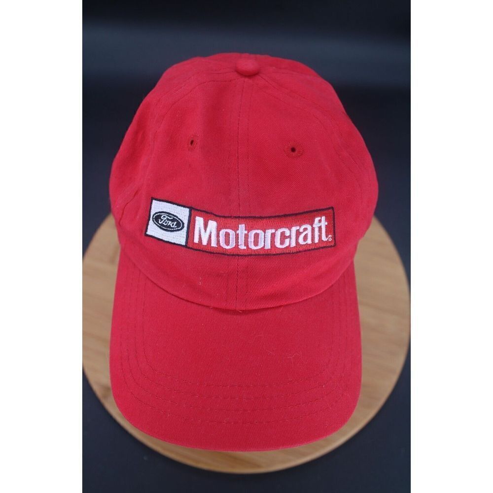 Vintage 90's Ford Motorcraft Red Adj Cotton OSFA Ball Cap
